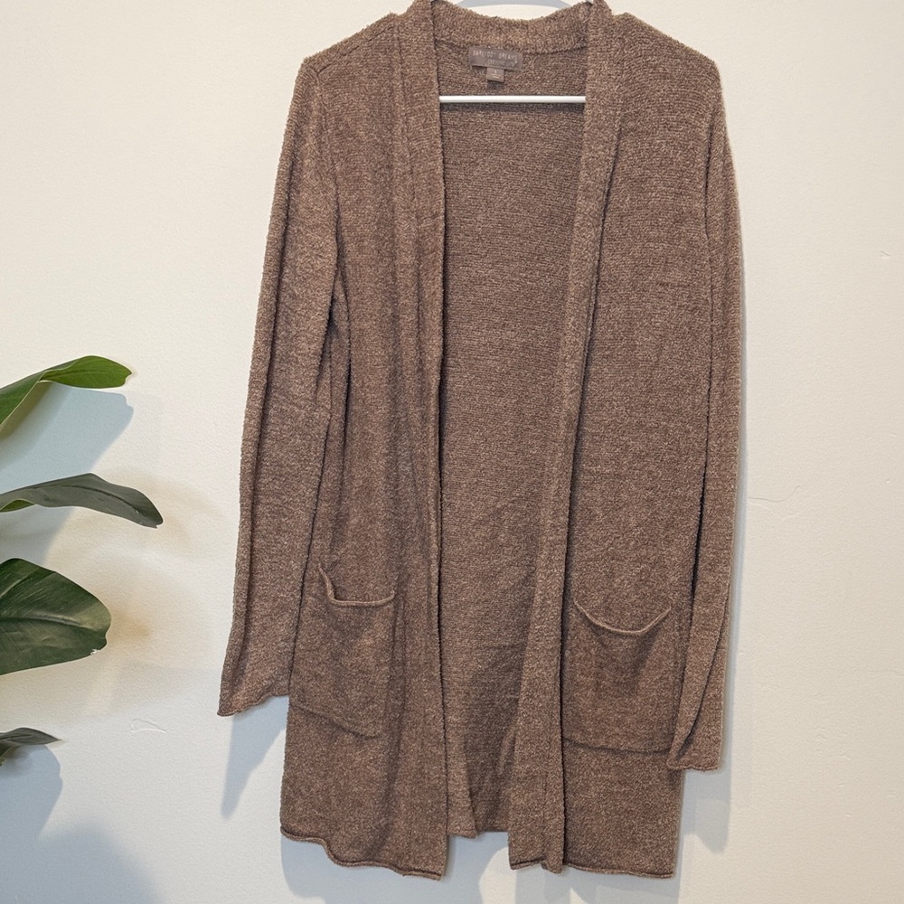 Barefoot Dreams Tan CozyChic Lite® Long Cardigan - Like New - Women’s Small